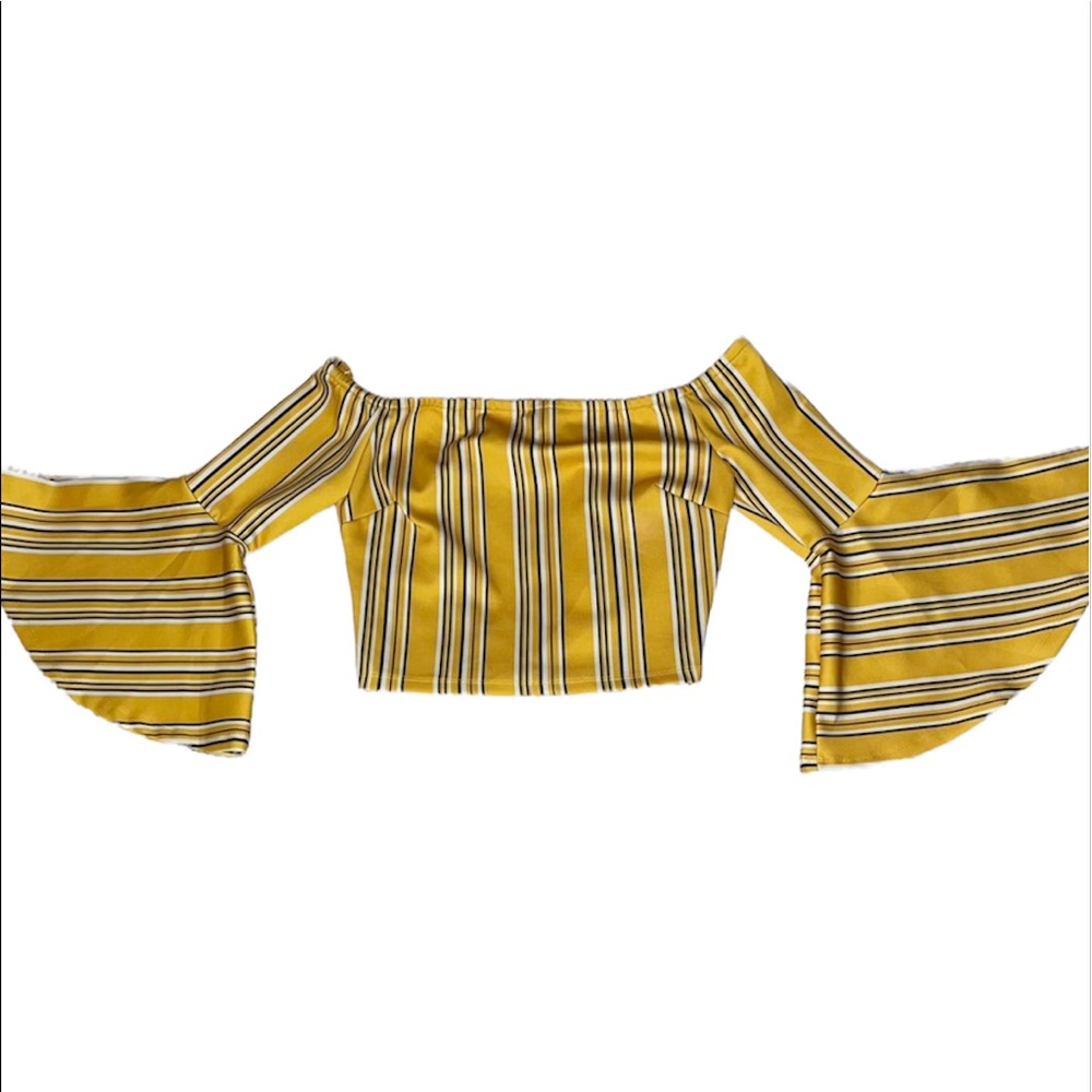 Off The Shoulder Striped Top